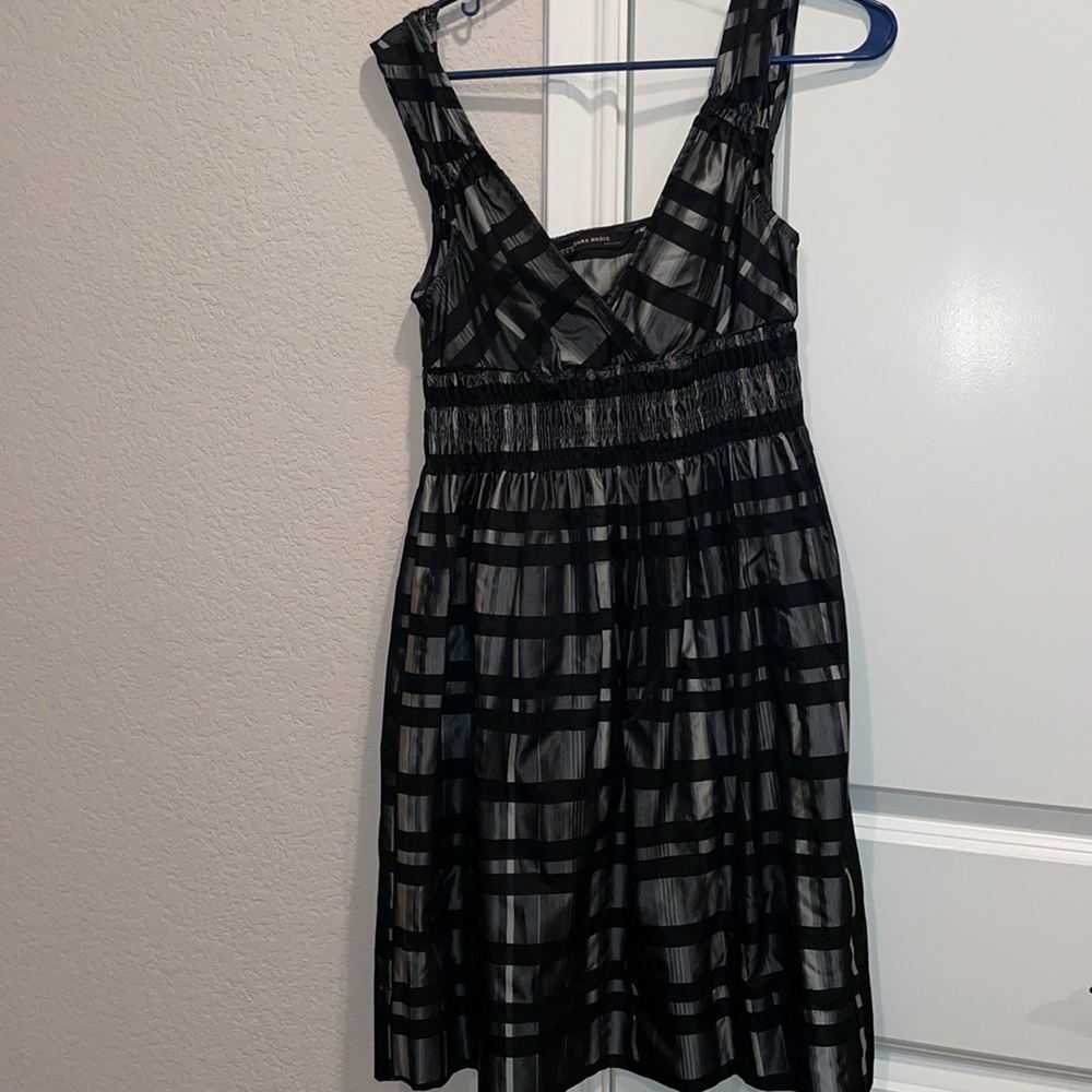 Zara Basic Plaid Holiday Dress